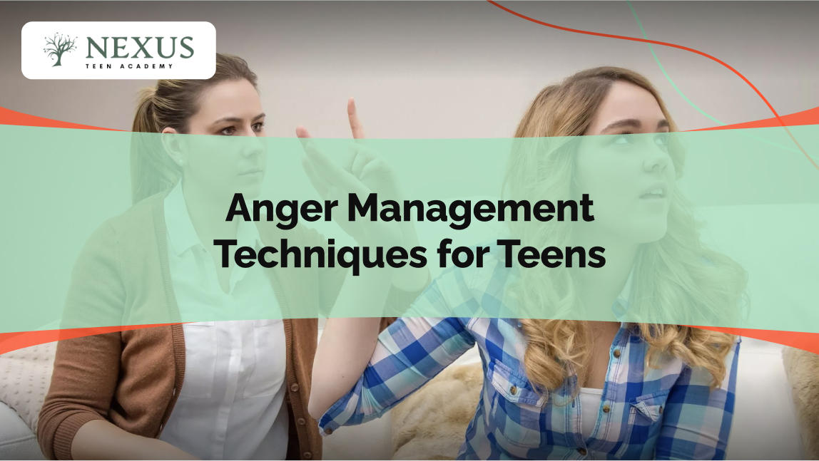 A frustrated teenage girl argues with an adult woman in a counseling session, representing the importance of anger management techniques for teens to help them express emotions constructively.