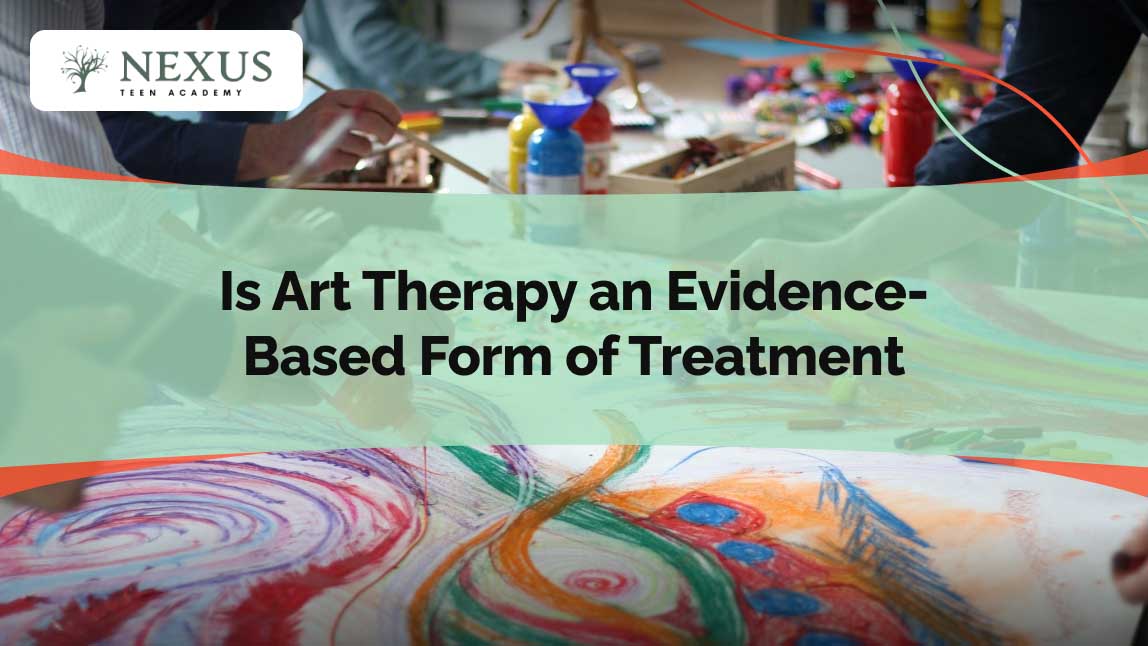 Teens engage in painting activities, highlighting art therapy's role as a creative, evidence-based approach to mental health treatment.