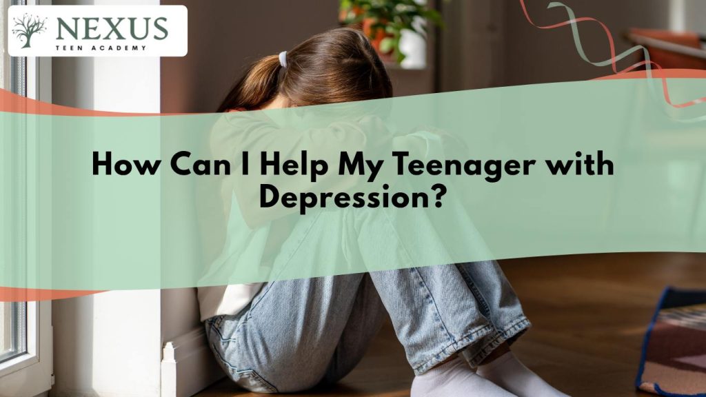 Teen girl sitting alone by window, representing concern and care for a Teenager with Depression.